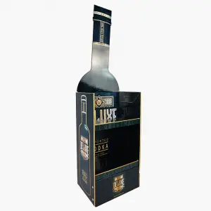 Black Two -Shelf Wine Bottle Display