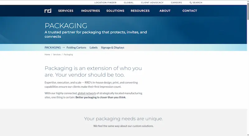 RRD Packaging Solutions