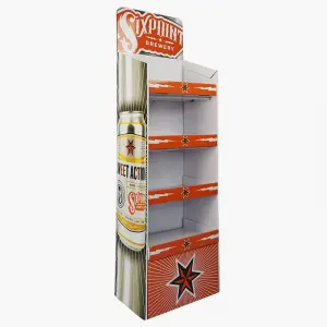 Orange Four-Shelf Display