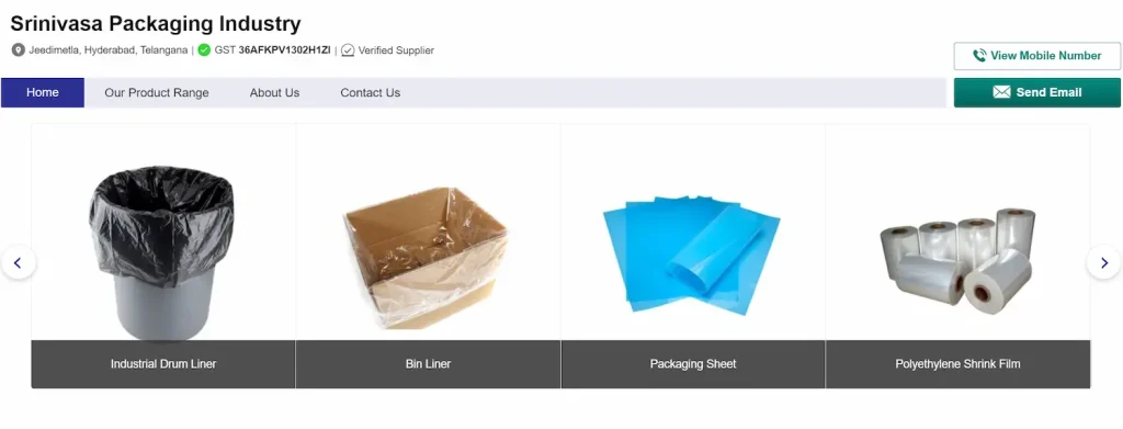 Srinivasa Packaging