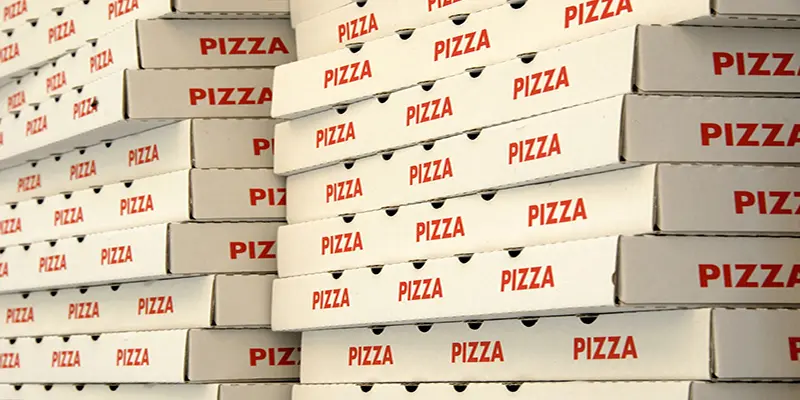 Multiple pizza boxes