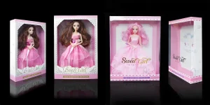 Pink Barbie Doll Box with Window