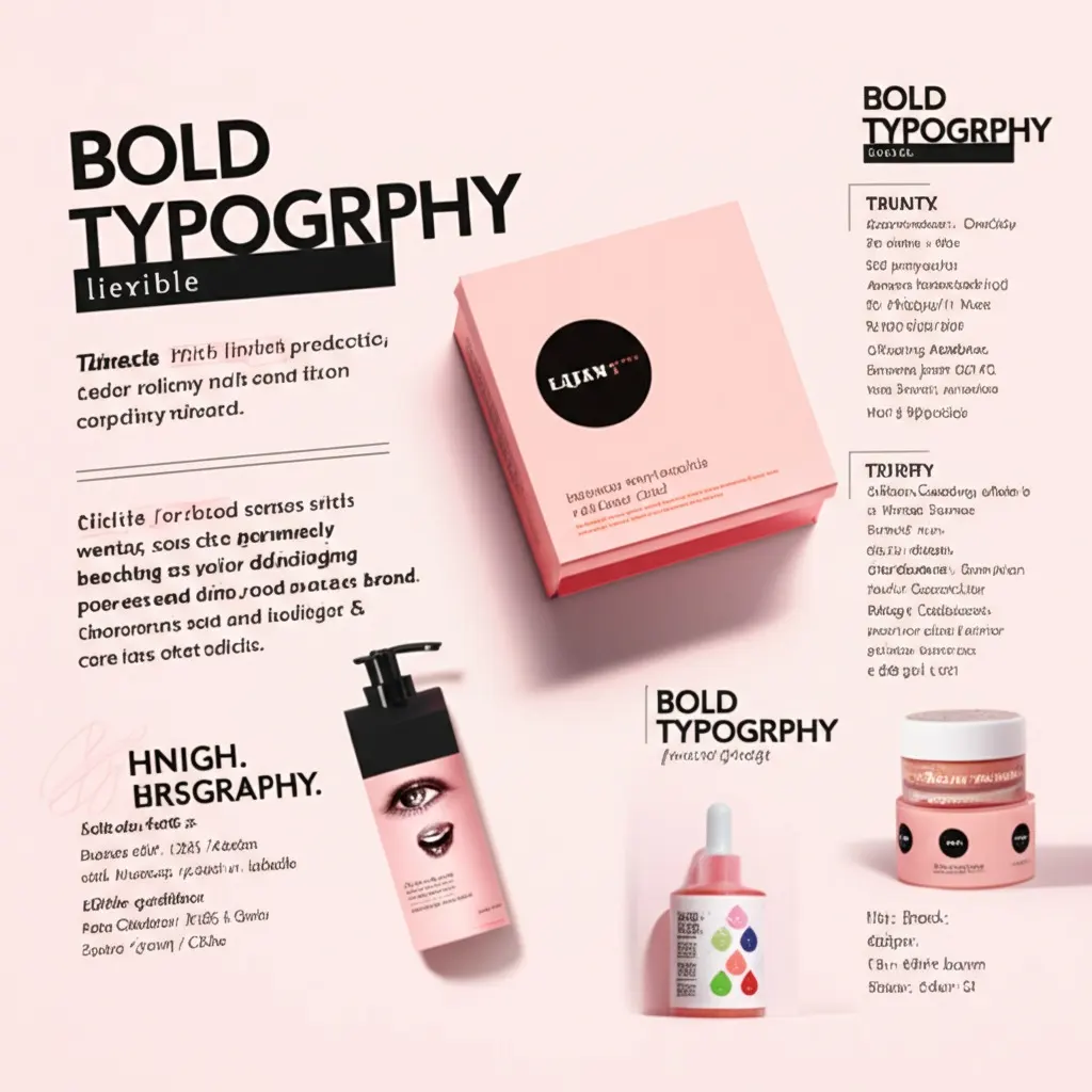 Bold font skin care product packaging ideas