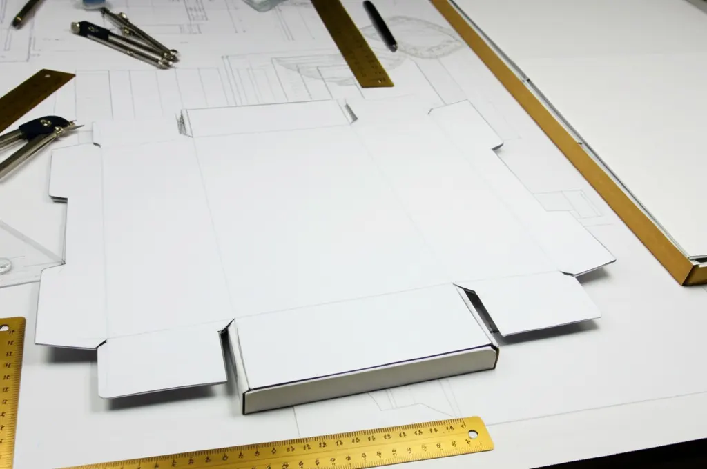 Packaging box modeling tangent