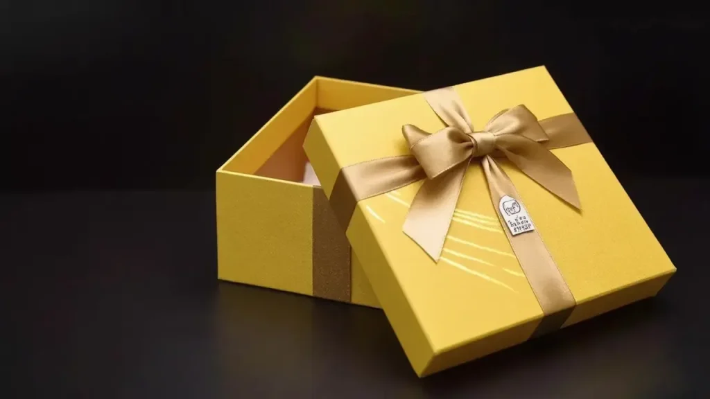 Luxury golden gift box