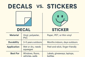 Decals vs. Stickers， What’s the Difference & Which One to Use
