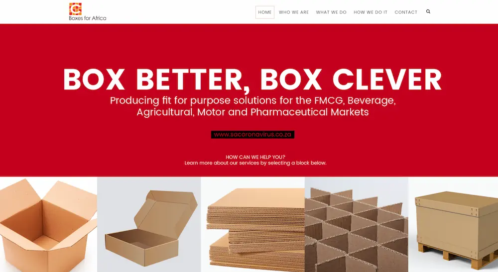 Boxes for Africa