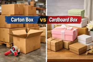 Carton box vs cardboard box