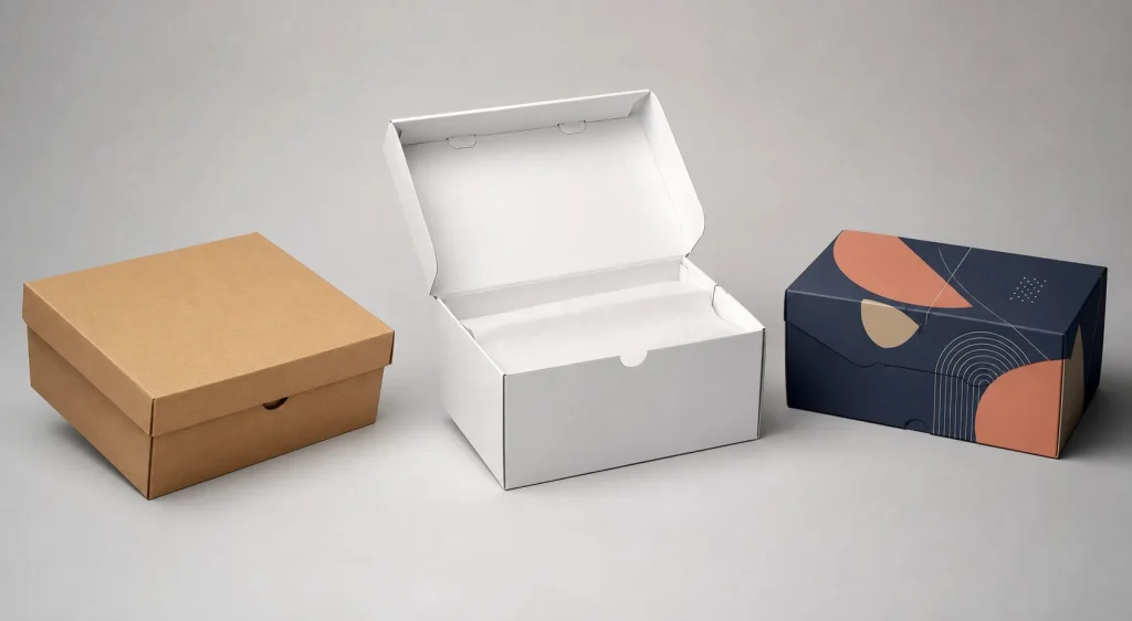 Custom cardboard shoe boxes for China footwear packaging manufacturer sourcing