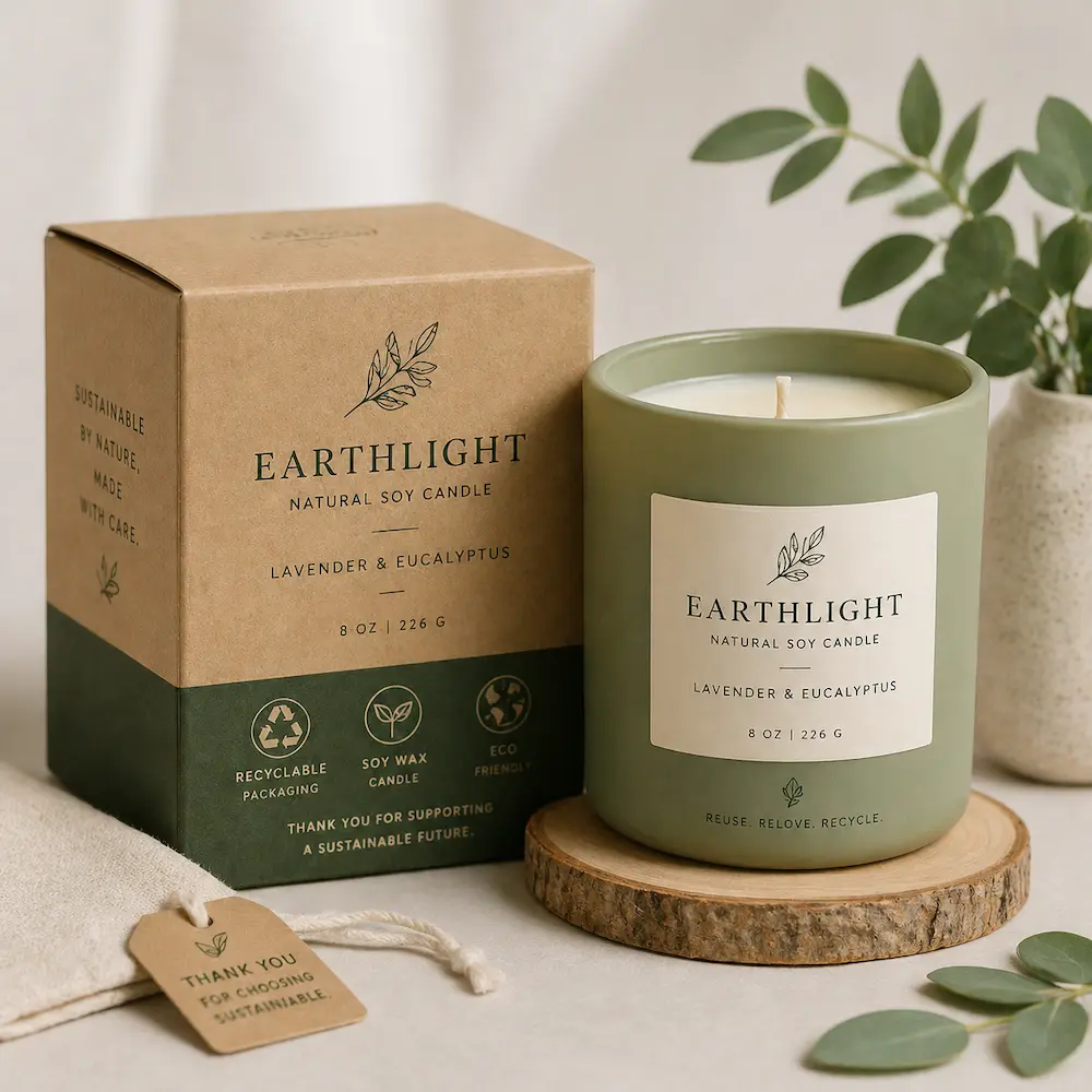 Eco-friendly candle packaging