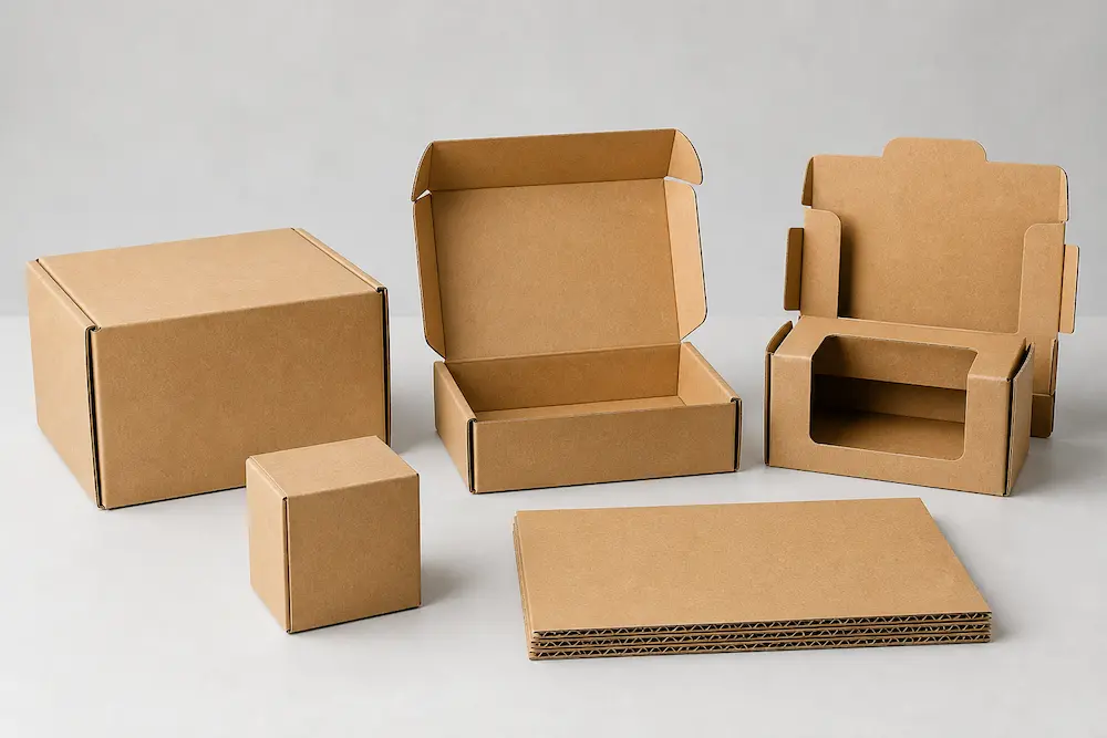 custom corrugated boxes in different styles