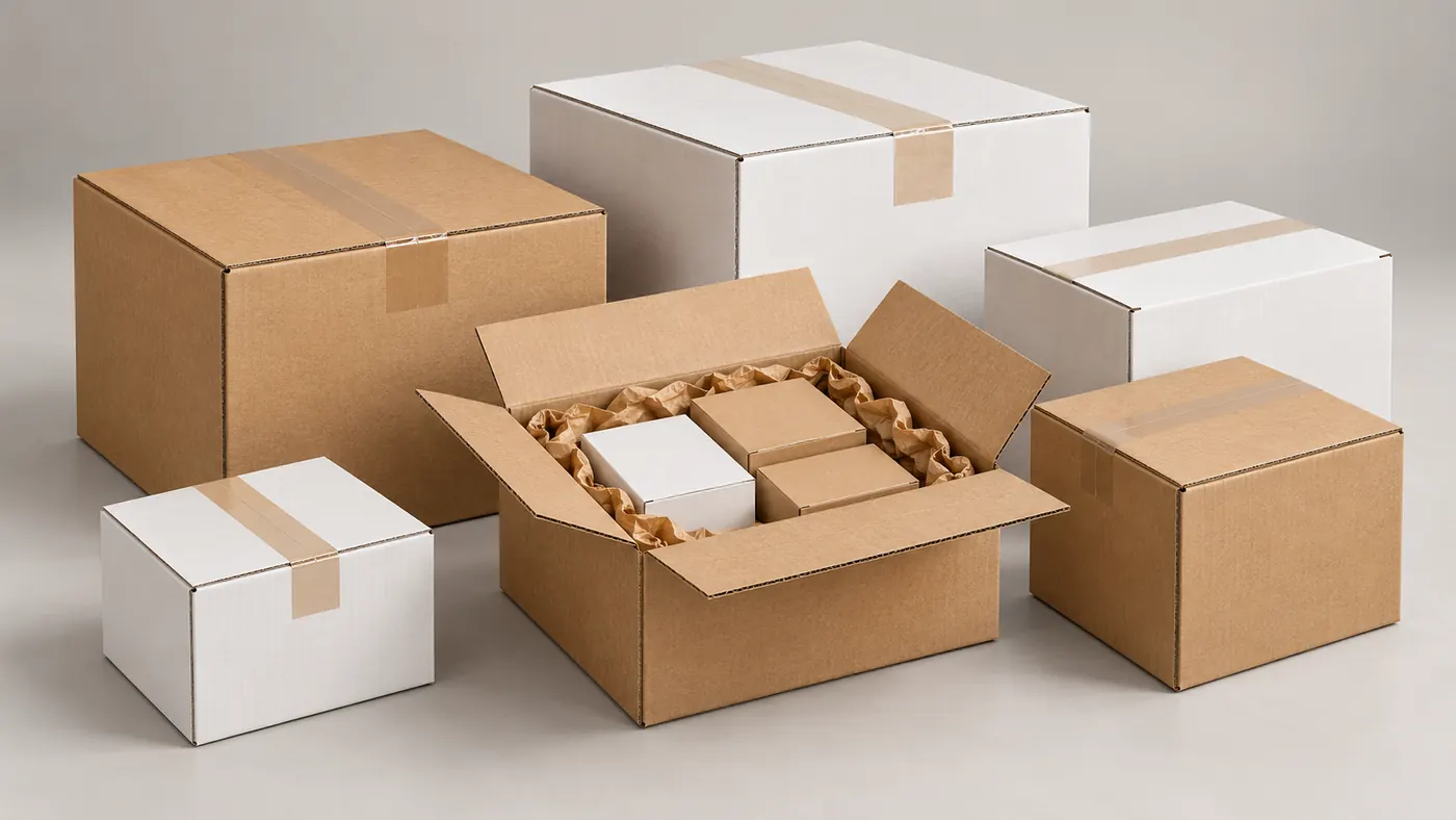 Corrugated shipping boxes for Amazon FBA inventory