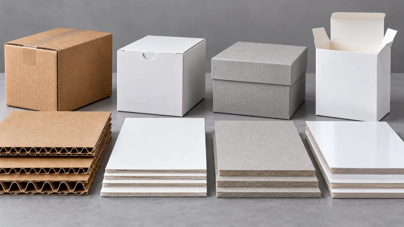 Corrugated board paperboard and greyboard packaging materials