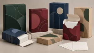 Custom printed paperboard boxes for playing cards and card games