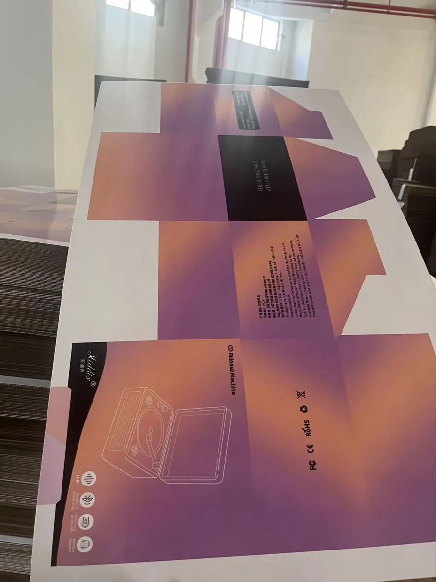 Custom color printed packaging sheets at Pakoro factory